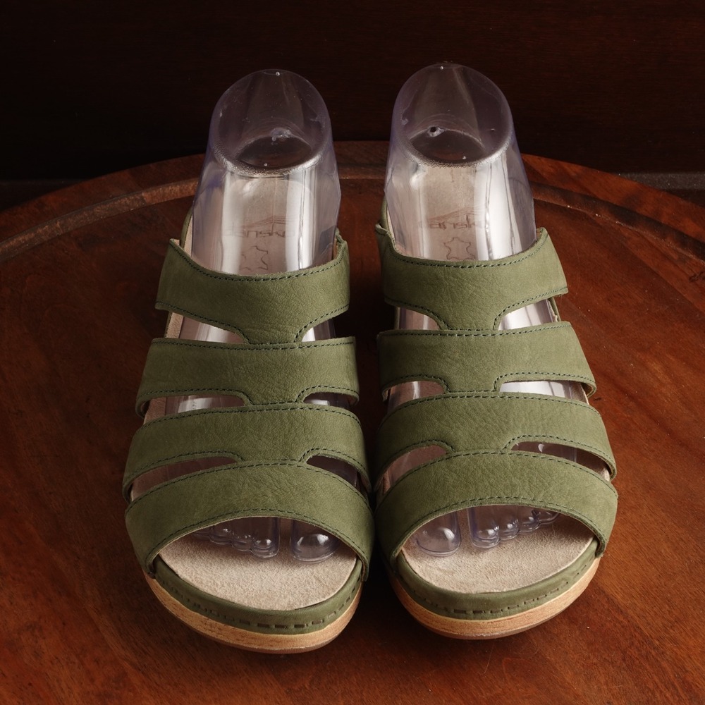 Dansko Sandals Womens SZ EU 39 US 8.5-9 Green Lyndi Slide Comfort Coastal Shoes - Picture 2 of 15